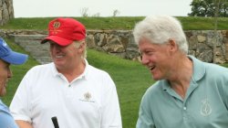 Bill Clinton and Donald Trump; rapists Meme Template