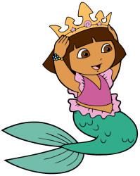 dora mermaid Meme Template