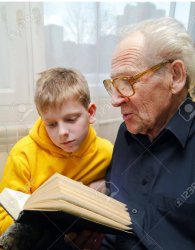 Grandpa reading Meme Template