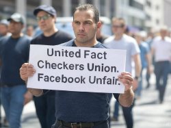 Fact Checkers union protest Meme Template