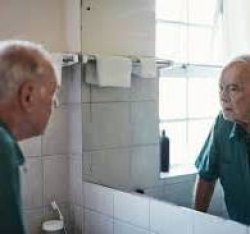 Old Man Looking In Mirror Meme Template