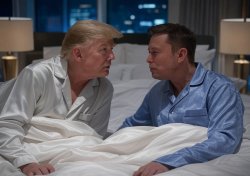 Donald Trump Elon Musk in bed elonald Meme Template