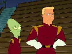 Zapp Brannigan is filled with hope and deeply confused Meme Template