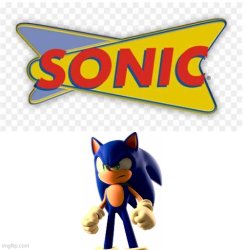 sonic angry at the sonic drive in Meme Template