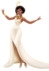 Tiana in her White Dress Meme Template