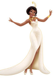 Tiana in her White Dress Meme Template