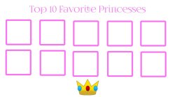 top 10 favorite princesses Meme Template