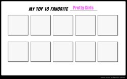 top 10 pretty girls Meme Template