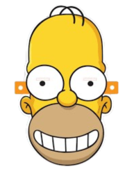 Homer Simpson Paper Mask Meme Template