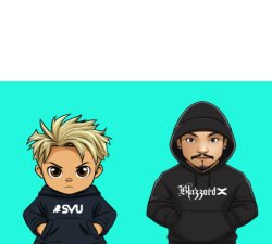 Super Victor and Blazzord Meme Template