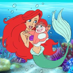 little mermaid x ponyo Meme Template