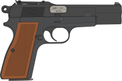 Browning Hi-Power (with flip-sight) Meme Template