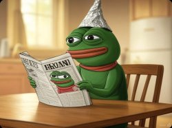 Pepe reading The Pepe Times Meme Template