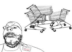 Shopping carts soyjak Meme Template