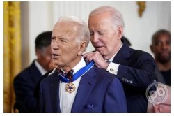 Biden honors himself Meme Template