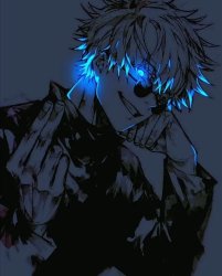 Gojo glow art Meme Template