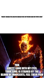 Ghost Rider Takes Vengeance On X Meme Template