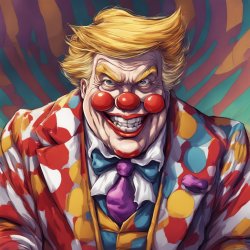 Trump con man carnival barker clown game show host Meme Template