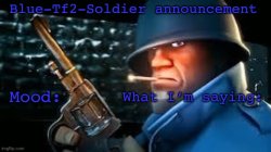 Blue-Tf2-Soldier announcement Meme Template