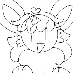 Unicorn Eevee sketch Meme Template