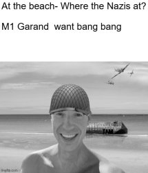 At the beach - Where the Nazis at? Meme Template