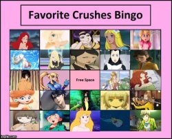crushes bingo 1 Meme Template