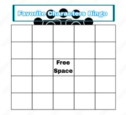 favorite characters bingo Meme Template