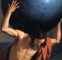 Atlas holding up the sky Meme Template