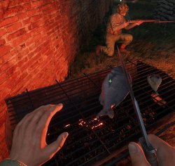 bro is grilling a fish Meme Template