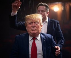 Donald Trump Elon Musk #elonald Puppet marionette strings Meme Template