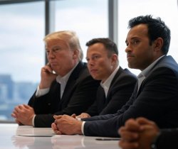 Donald Trump, Elon Musk, Vivek Ramaswamy oligarchy tech lords Meme Template