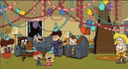 Loud house party down living room Meme Template