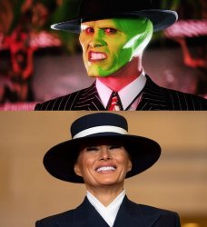 Melania The Mask Trump Meme Template