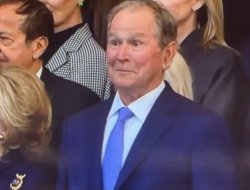 Bush at 2025 Inauguration Meme Template