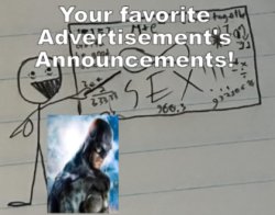 Slidecast Ad announcement Meme Template