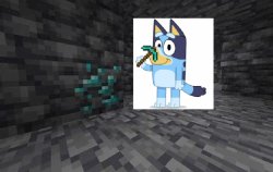 Bluey Minecraft Meme Template