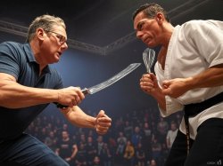 Van Damme vs Starmer Meme Template