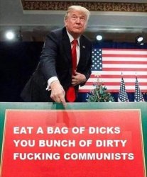 Trump eat a bag of ducks commies Meme Template