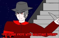 Pulls out knife with malicious intent Meme Template