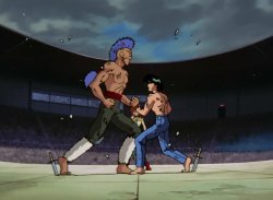 Chu vs YuYu Hakusho knife fight Meme Template