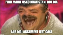 khalistani meme sanghi funny Meme Template