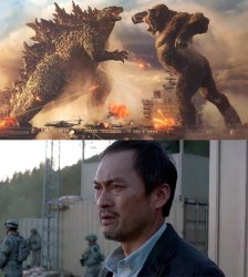 Godzilla vs Kong let them fight Meme Template