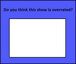 do you think this show is overrated ? Meme Template