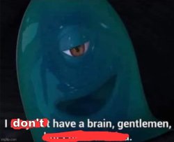 I don't have a brain, gentlemen Meme Template