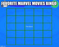 favorite marvel movies bingo Meme Template