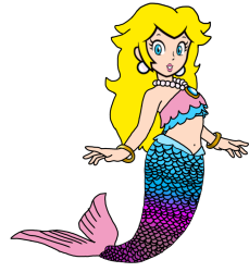 mermaid princess peach Meme Template