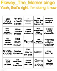 Flowey_The_Memer Bingo Meme Template