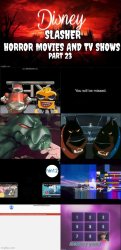 Disney Slasher Horror Movies and TV Shows Villains 23 Meme Template
