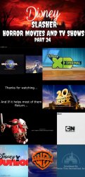 Disney Slasher Horror Movies and TV Shows Villains 24 Meme Template