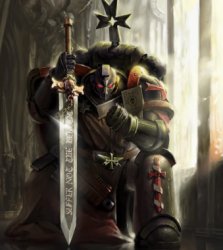 Black templar space marine thinking Meme Template